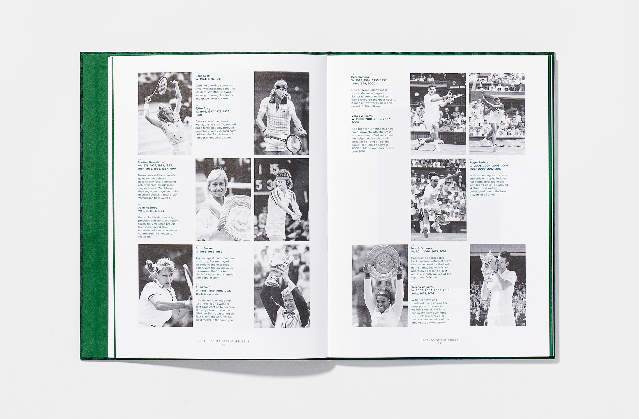 Art direction and book design for Wimbledon Centre Court, (2019)